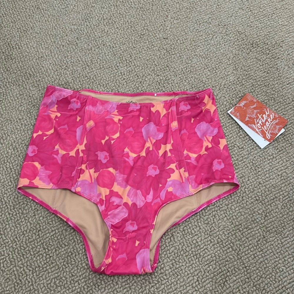 Kortni jeane pink blooms swim bottom